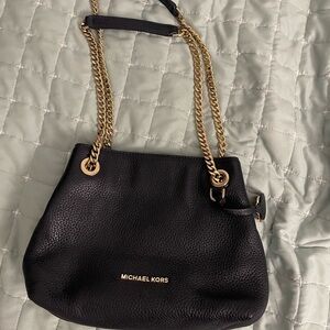 NWOT Michael Kors Gold and Blue Shoulder Bag with Chain Strap